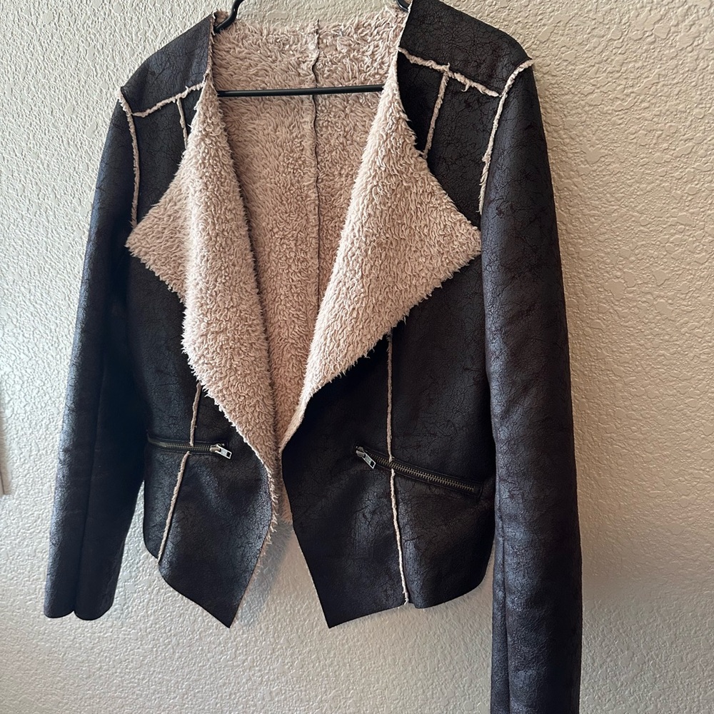 Women's Brown Shearling Jacket